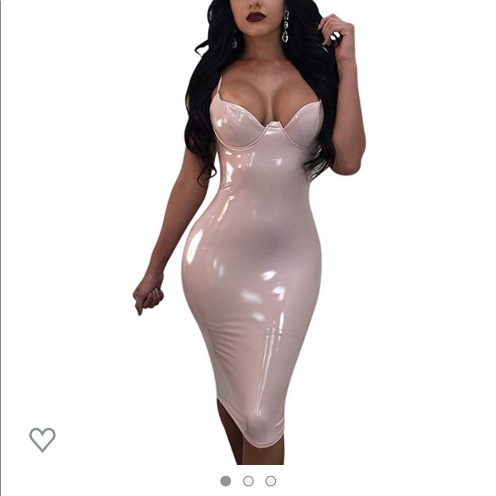 HOT! Perspex Material Bodycon midi dress.